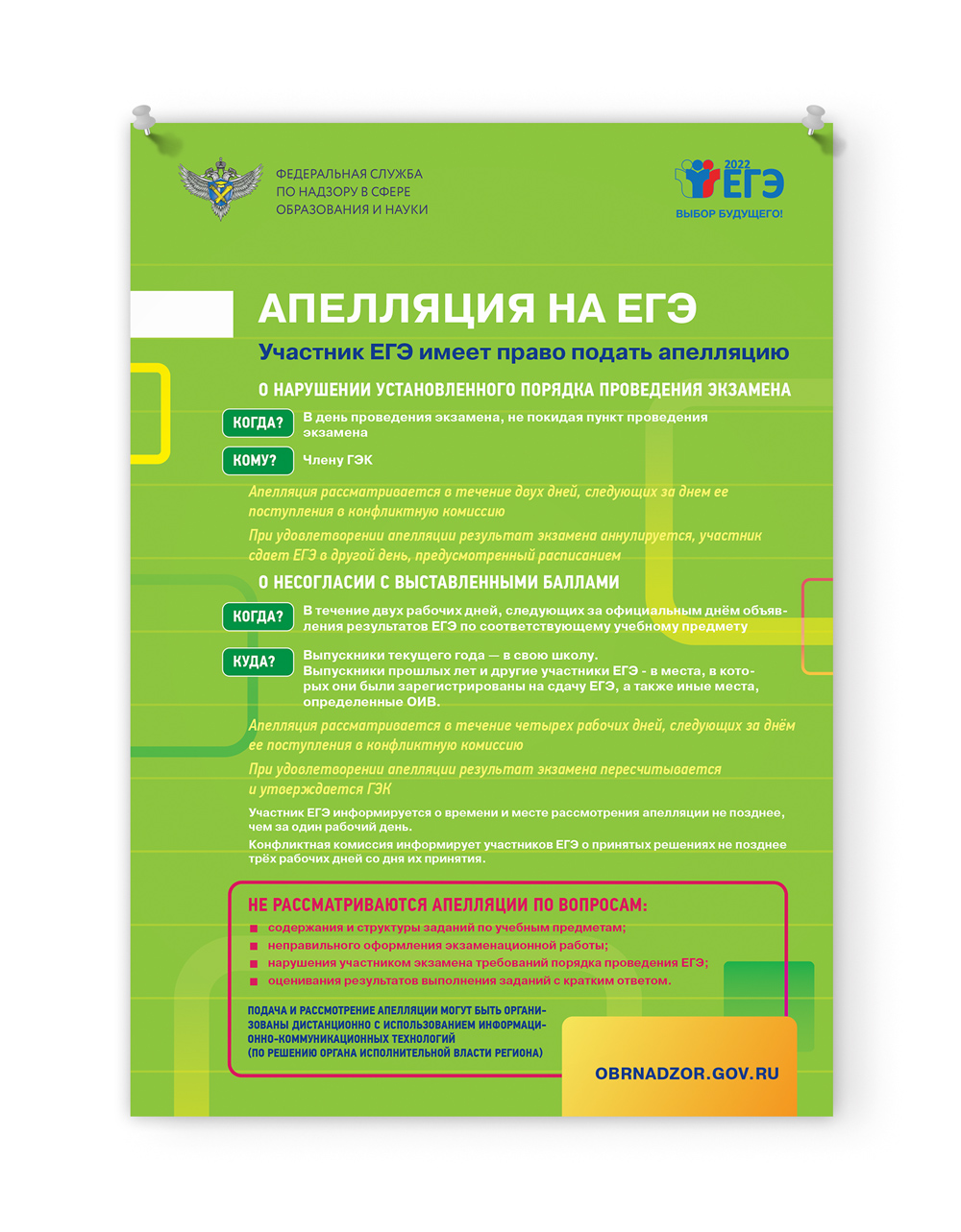 Дизайн информационного плаката для ЕГЭ